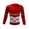 Girl's Knitted Happy Smile Jacquard Sweaters Cute Pullover